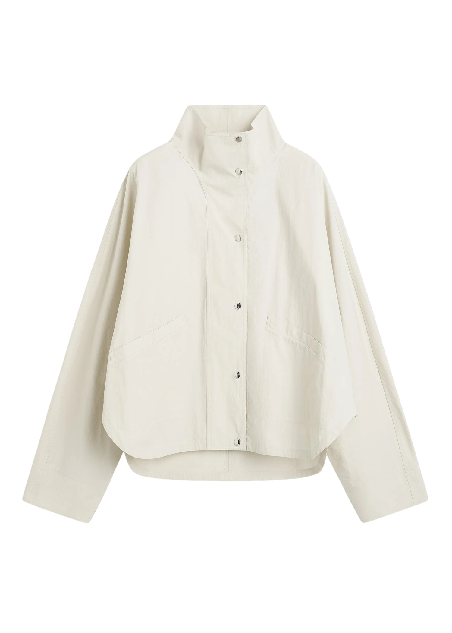 Toteme-Summer-parachute-jacket-in-Oyster43921_nobg Totême Summer parachute jacket in Oyster - Jackets - Scandinavian Minimalist Luxury at Luxury Shoes