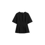 Totême Tailored cotton top in Black - Tops - Scandinavian Minimalist Luxury at Luxury Shoes 