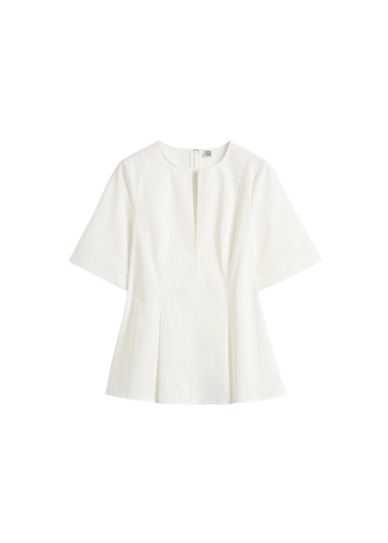 Toteme-Tailored-cotton-top-in-White12590_nobg Totême Tailored cotton top in White - Tops - Scandinavian Minimalist Luxury at Luxury Shoes