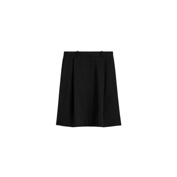 Totême Tailored pleat skirt in Black - Skirts - Scandinavian Minimalist Luxury at Luxury Shoes 