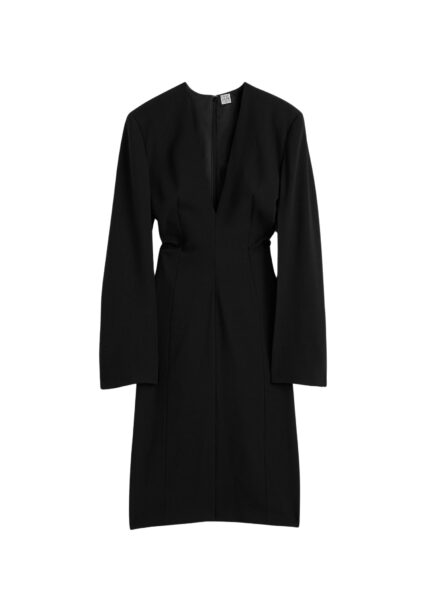 Totême Tailored slouch dress in Black - Dresses - Scandinavian Minimalist Luxury at Luxury Shoes 