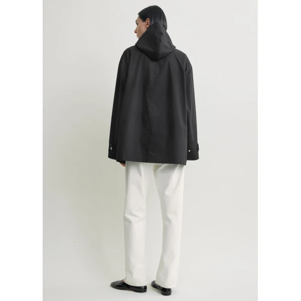 Totême Technical scarf jacket in Black - Jackets - Scandinavian Minimalist Luxury at Luxury Shoes 