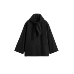 Toteme-Technical-scarf-jacket-in-Black90691_nobg Totême Technical scarf jacket in Black - Jackets - Scandinavian Minimalist Luxury at Luxury Shoes