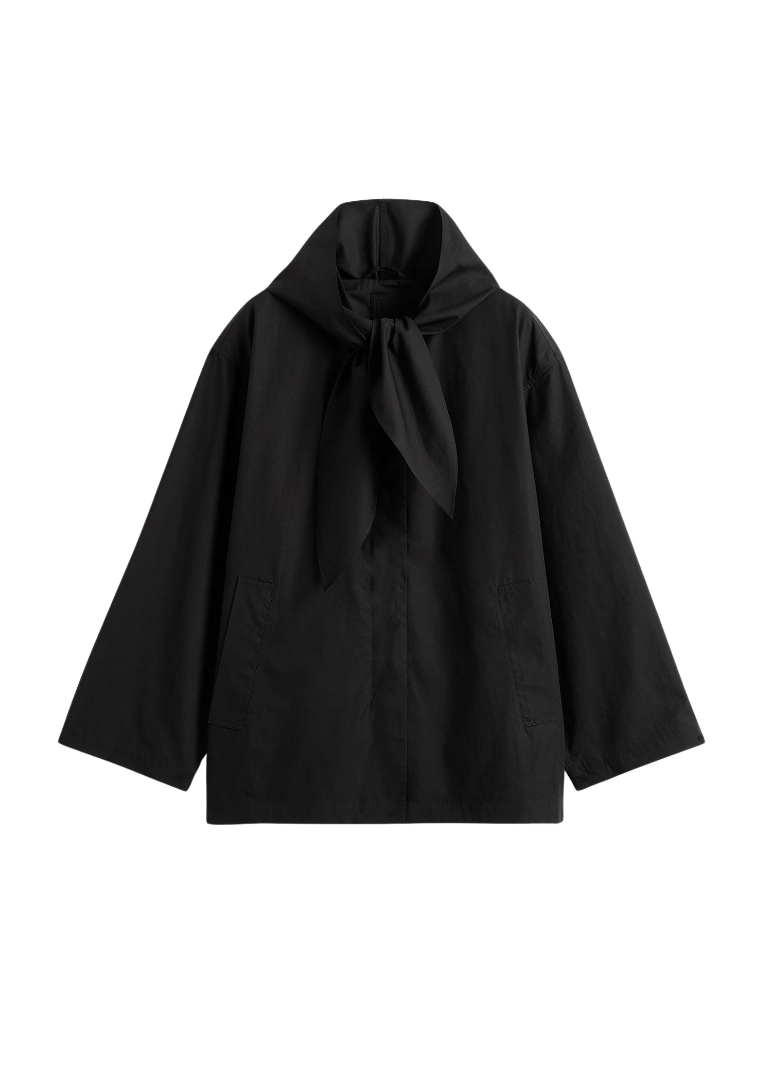 Toteme-Technical-scarf-jacket-in-Black90691_nobg Totême Technical scarf jacket in Black - Jackets - Scandinavian Minimalist Luxury at Luxury Shoes