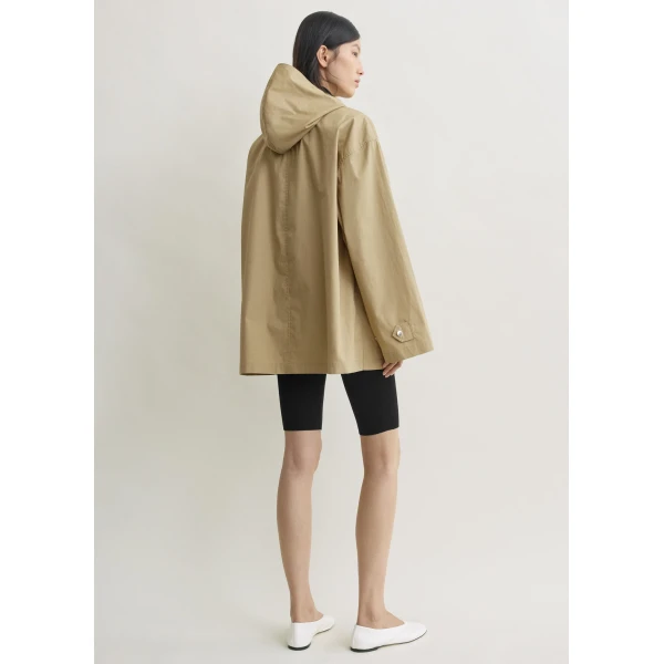 Totême Technical scarf jacket in Cashew - Jackets - Scandinavian Minimalist Luxury at Luxury Shoes 