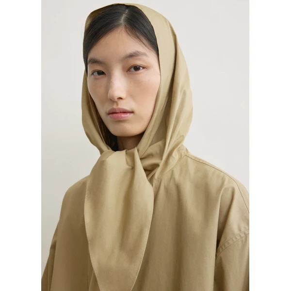 Totême Technical scarf jacket in Cashew - Jackets - Scandinavian Minimalist Luxury at Luxury Shoes 