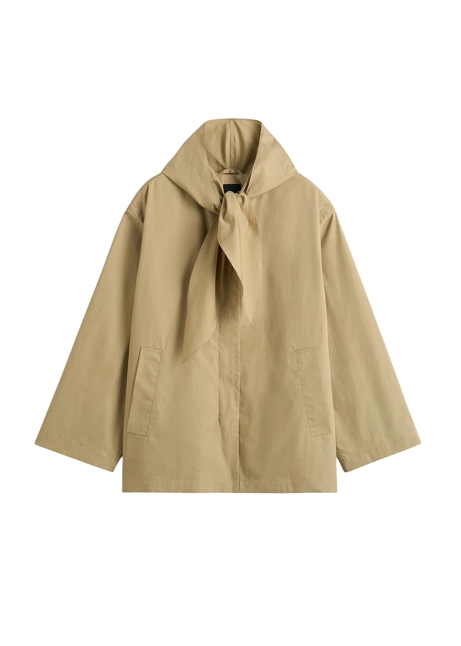 Toteme-Technical-scarf-jacket-in-Cashew41185_nobg Totême Technical scarf jacket in Cashew - Jackets - Scandinavian Minimalist Luxury at Luxury Shoes