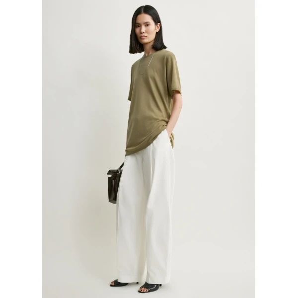 Totême Tee knit in Desert - Tops - Scandinavian Minimalist Luxury at Luxury Shoes 