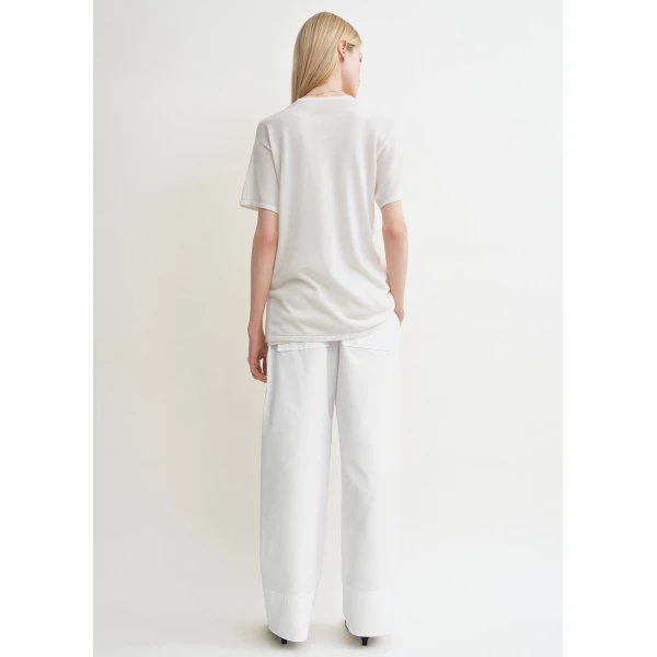 Totême Tee knit in White - Tops - Scandinavian Minimalist Luxury at Luxury Shoes 