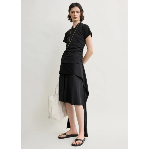 Totême Tie-waist jersey shorts in Black - Shorts - Scandinavian Minimalist Luxury at Luxury Shoes 