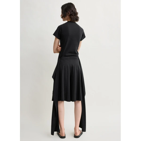 Totême Tie-waist jersey shorts in Black - Shorts - Scandinavian Minimalist Luxury at Luxury Shoes 