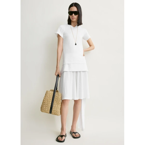 Totême Tie-waist jersey shorts in White - Shorts - Scandinavian Minimalist Luxury at Luxury Shoes 