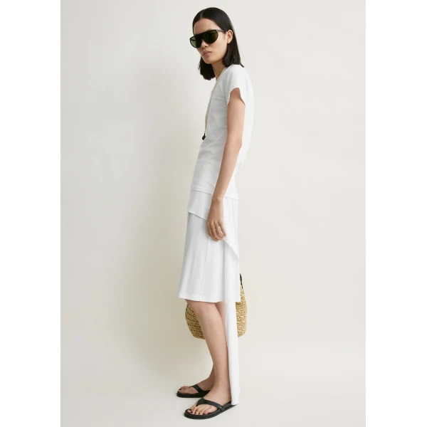 Totême Tie-waist jersey shorts in White - Shorts - Scandinavian Minimalist Luxury at Luxury Shoes 