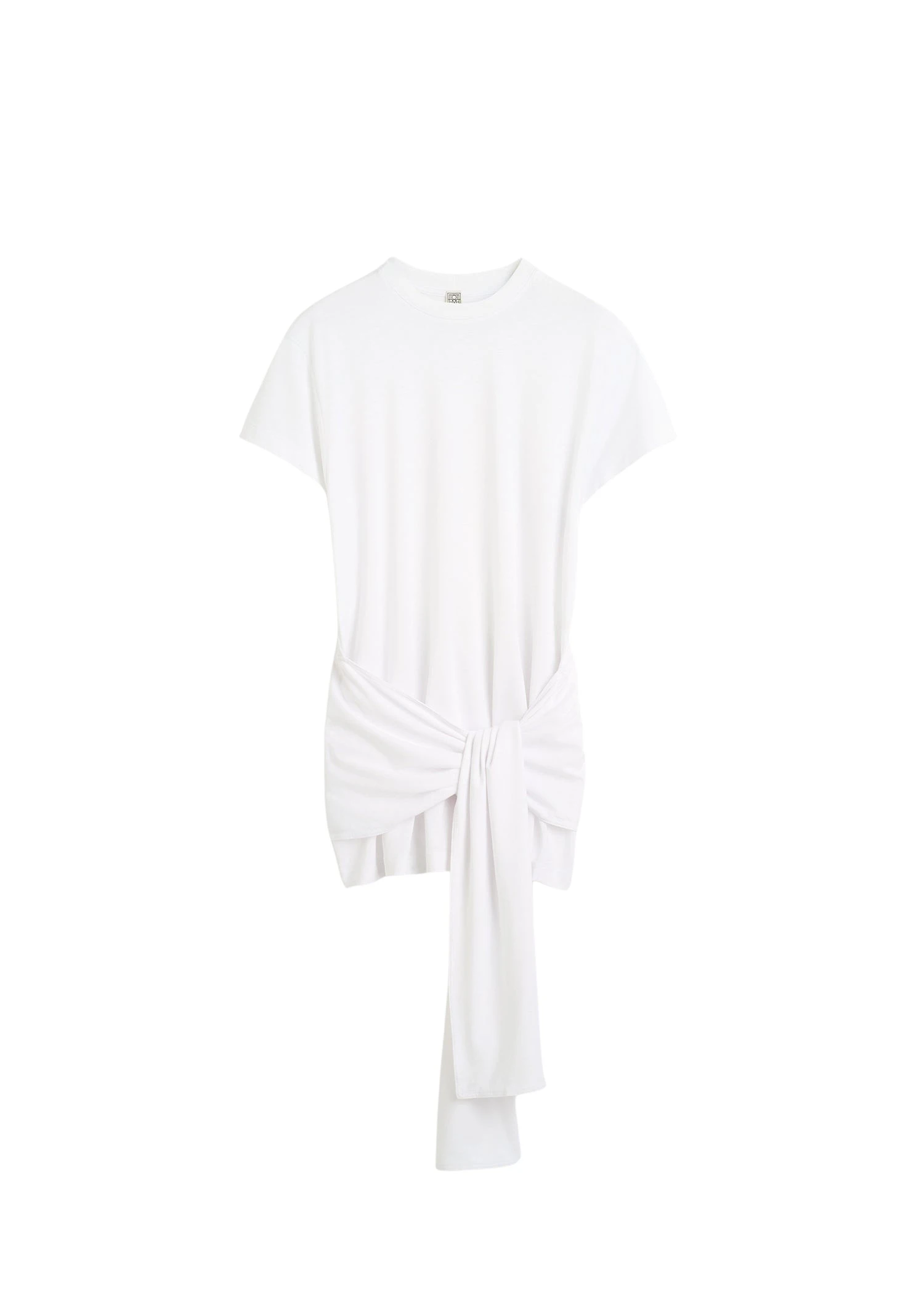 Toteme-Tie-waist-jersey-top-in-White56015_nobg Totême Tie-waist jersey top in White - Tops - Scandinavian Minimalist Luxury at Luxury Shoes