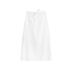 Totême Tie-waist skirt in White - Skirts - Scandinavian Minimalist Luxury at Luxury Shoes 