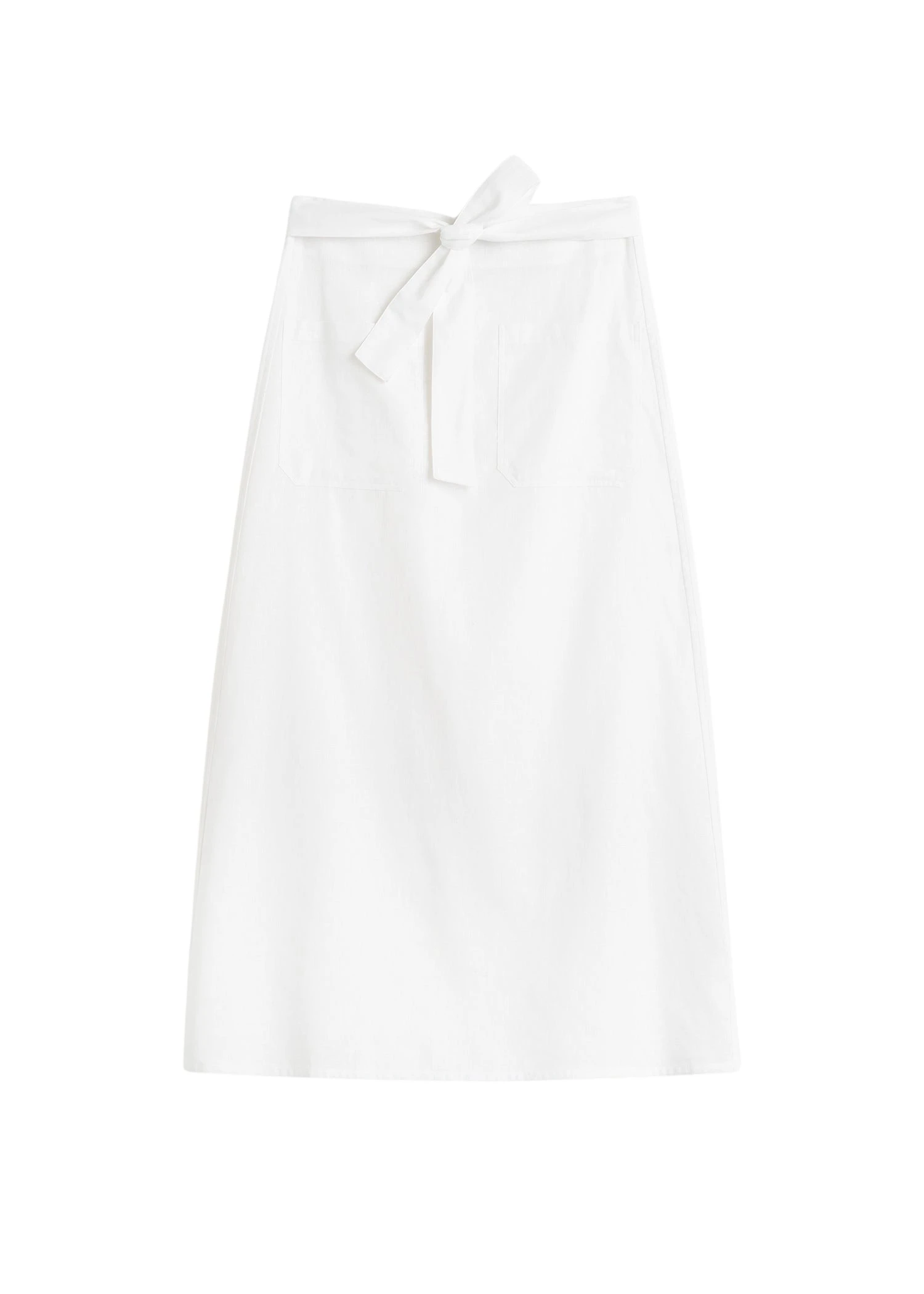 Toteme-Tie-waist-skirt-in-White86153_nobg Totême Tie-waist skirt in White - Skirts - Scandinavian Minimalist Luxury at Luxury Shoes