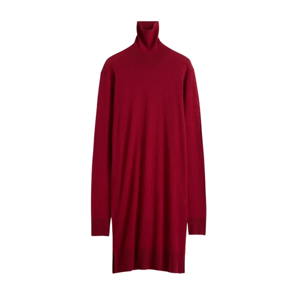 Totême Turtleneck dress in Red - Dresses - Scandinavian Minimalist Luxury at Luxury Shoes 