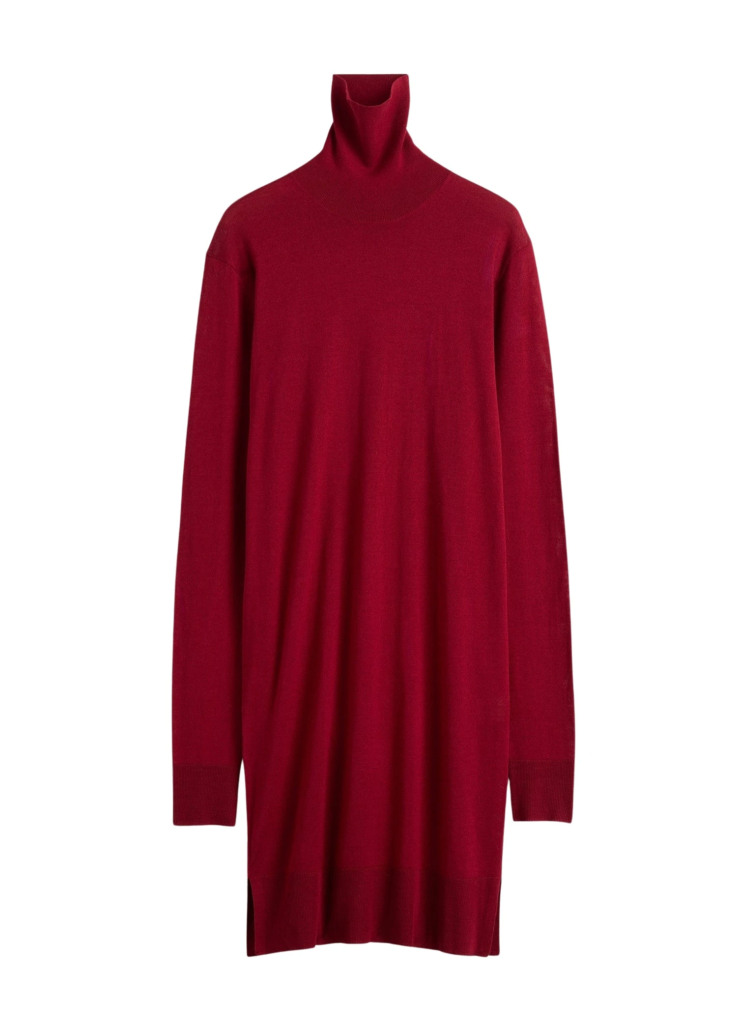 Toteme-Turtleneck-dress-in-Red80465_nobg Totême Turtleneck dress in Red - Dresses - Scandinavian Minimalist Luxury at Luxury Shoes