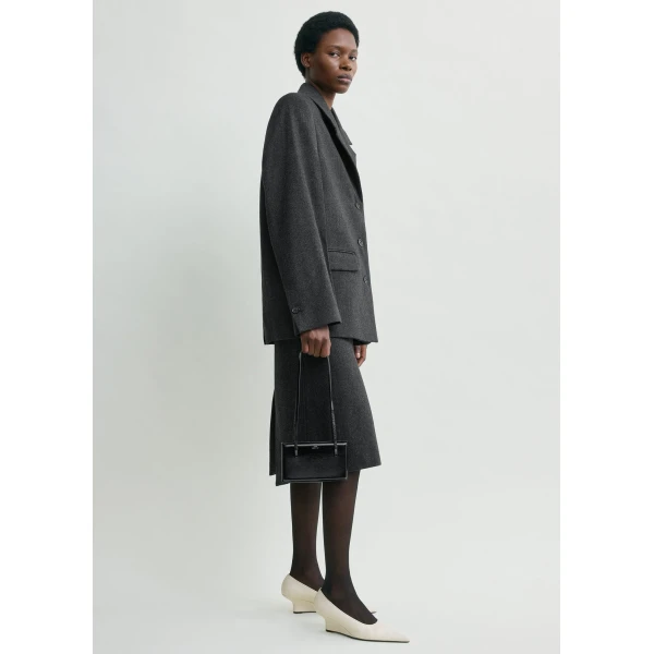Totême Twill suit jacket charcoal in Charcoal melange - Jackets - Scandinavian Minimalist Luxury at Luxury Shoes 