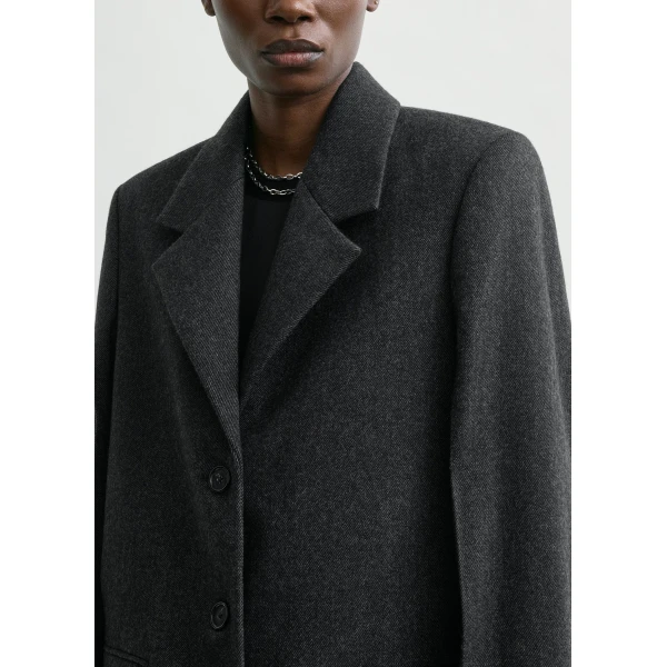 Totême Twill suit jacket charcoal in Charcoal melange - Jackets - Scandinavian Minimalist Luxury at Luxury Shoes 