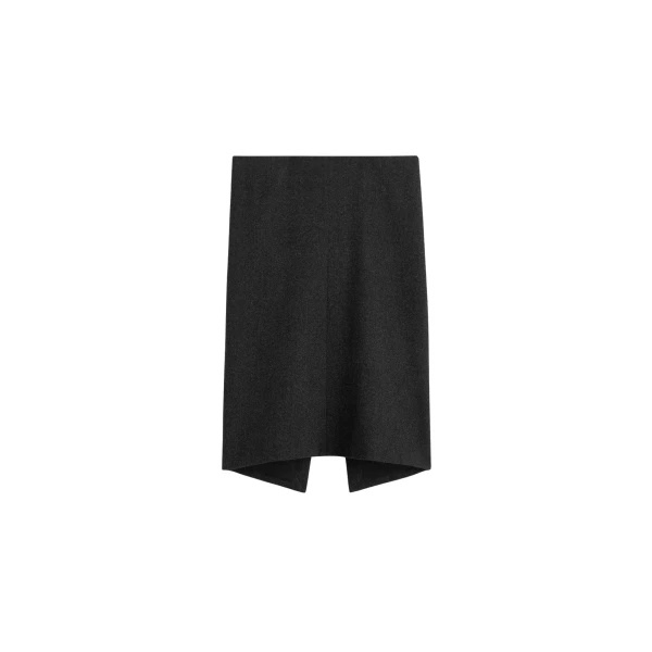 Totême Twill suit skirt charcoal in Charcoal melange - Skirts - Scandinavian Minimalist Luxury at Luxury Shoes 