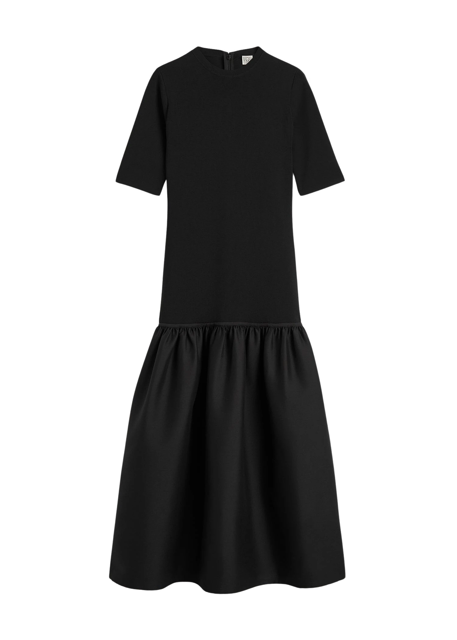 Toteme-Twinflower-tee-dress-in-Black57137_nobg Totême Twinflower tee dress in Black - Dresses - Scandinavian Minimalist Luxury at Luxury Shoes