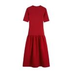 Totême Twinflower tee dress in Poppy - Dresses - Scandinavian Minimalist Luxury at Luxury Shoes 