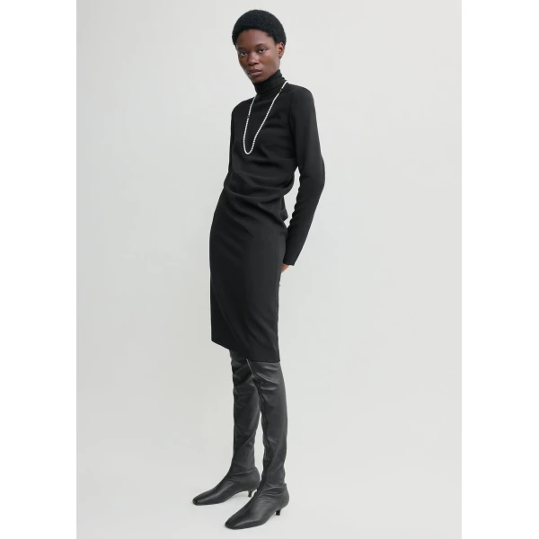 Totême Twist dress in Black - Dresses - Scandinavian Minimalist Luxury at Luxury Shoes 