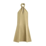 Totême Twist halter dress in Cumin - Dresses - Scandinavian Minimalist Luxury at Luxury Shoes 