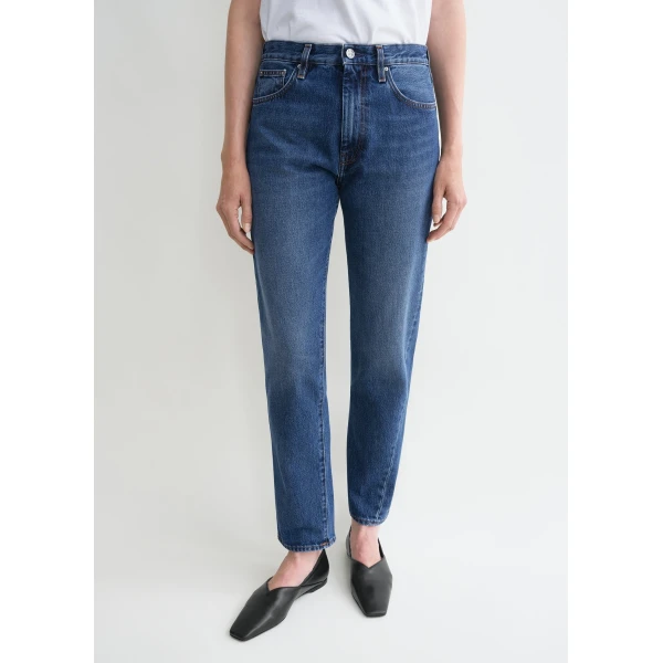 Totême Twisted seam denim in Washed blue - Pants - Scandinavian Minimalist Luxury at Luxury Shoes 