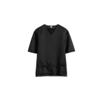 Totême V-neck satin pullover in Black - Tops - Scandinavian Minimalist Luxury at Luxury Shoes 