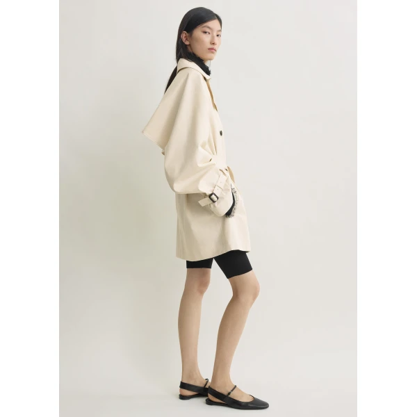 Totême Washed cotton trench in Stone - Coats - Scandinavian Minimalist Luxury at Luxury Shoes 