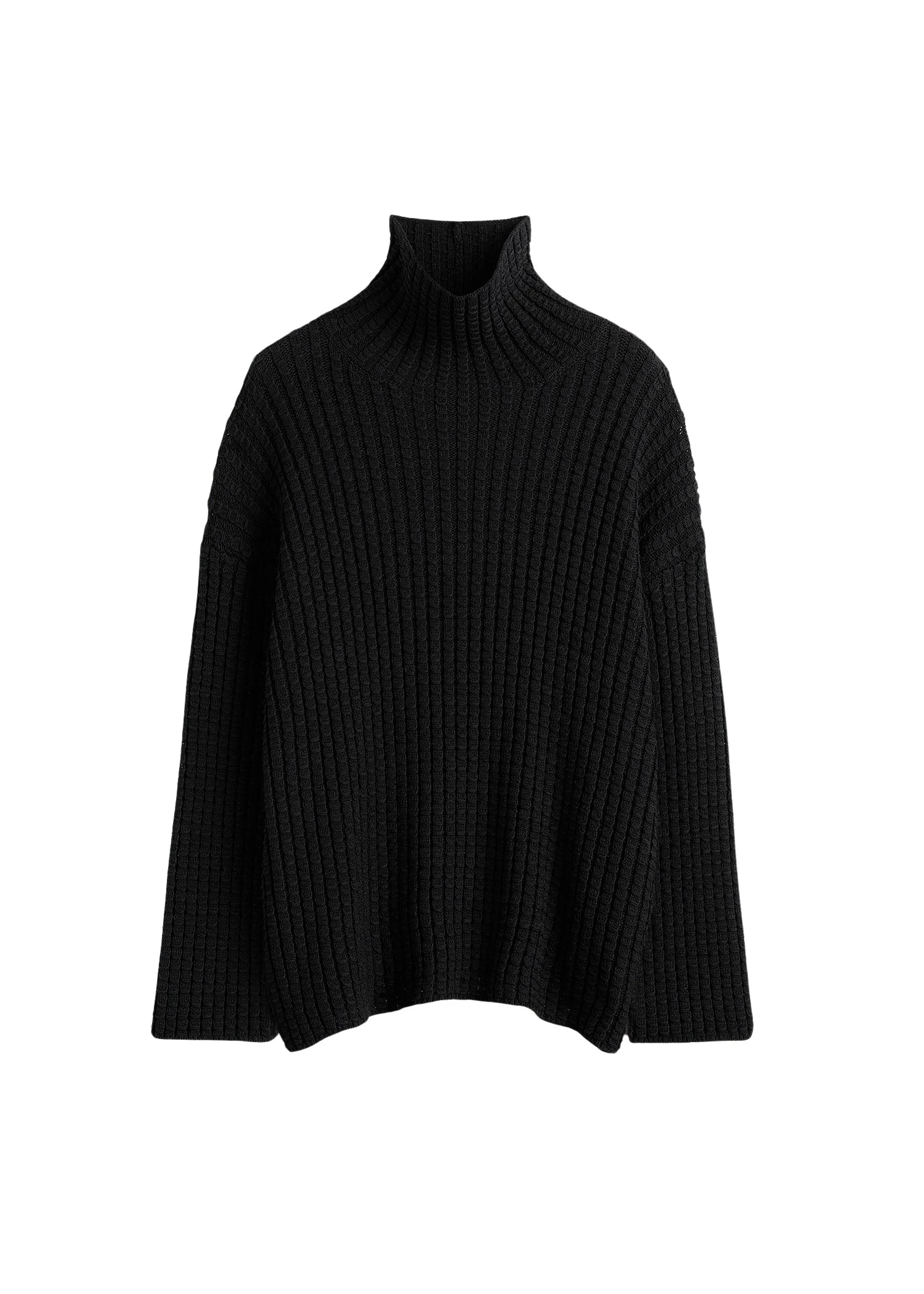 Toteme-Whipstitch-knit-in-Black30045_nobg Totême Whipstitch knit in Black - Knitwear - Scandinavian Minimalist Luxury at Luxury Shoes