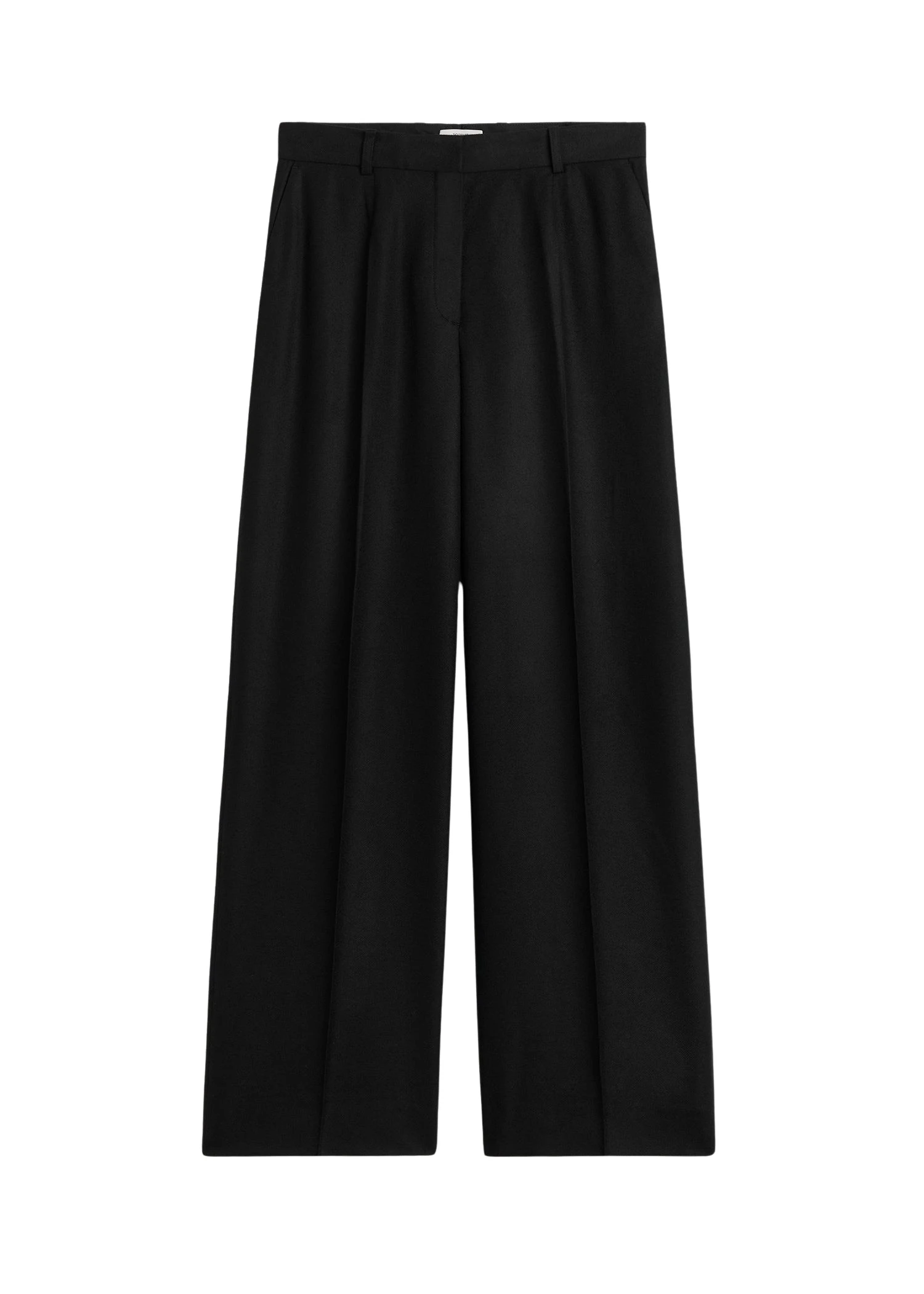 Toteme-Wide-flannel-trousers-in-Black44048_nobg Totême Wide flannel trousers in Black - Pants - Scandinavian Minimalist Luxury at Luxury Shoes