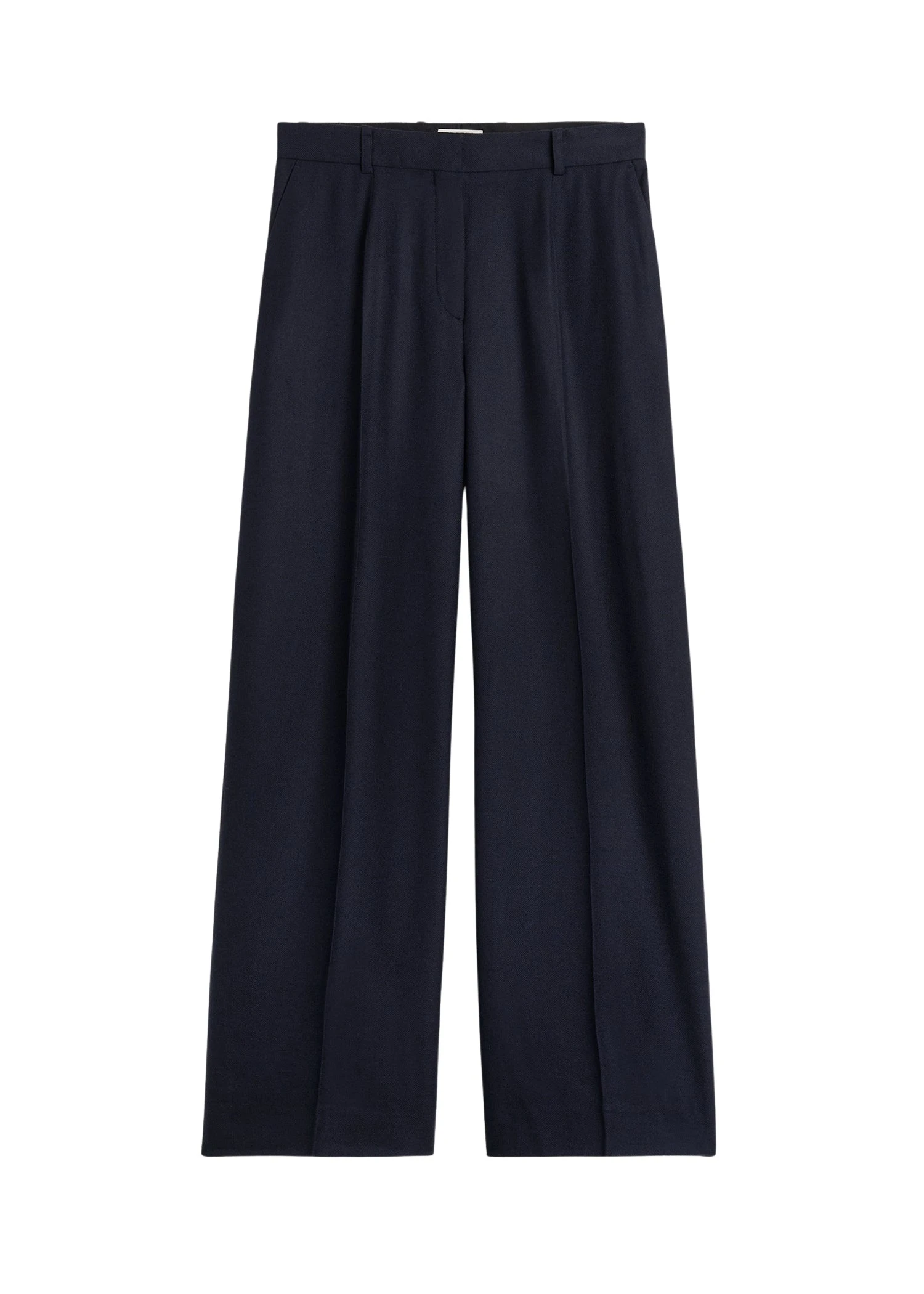 Toteme-Wide-flannel-trousers-in-Navy59723_nobg Totême Wide flannel trousers in Navy - Pants - Scandinavian Minimalist Luxury at Luxury Shoes
