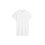 Totême Wide-ribbed v-neck tee in Optic white - Tops - Scandinavian Minimalist Luxury at Luxury Shoes 