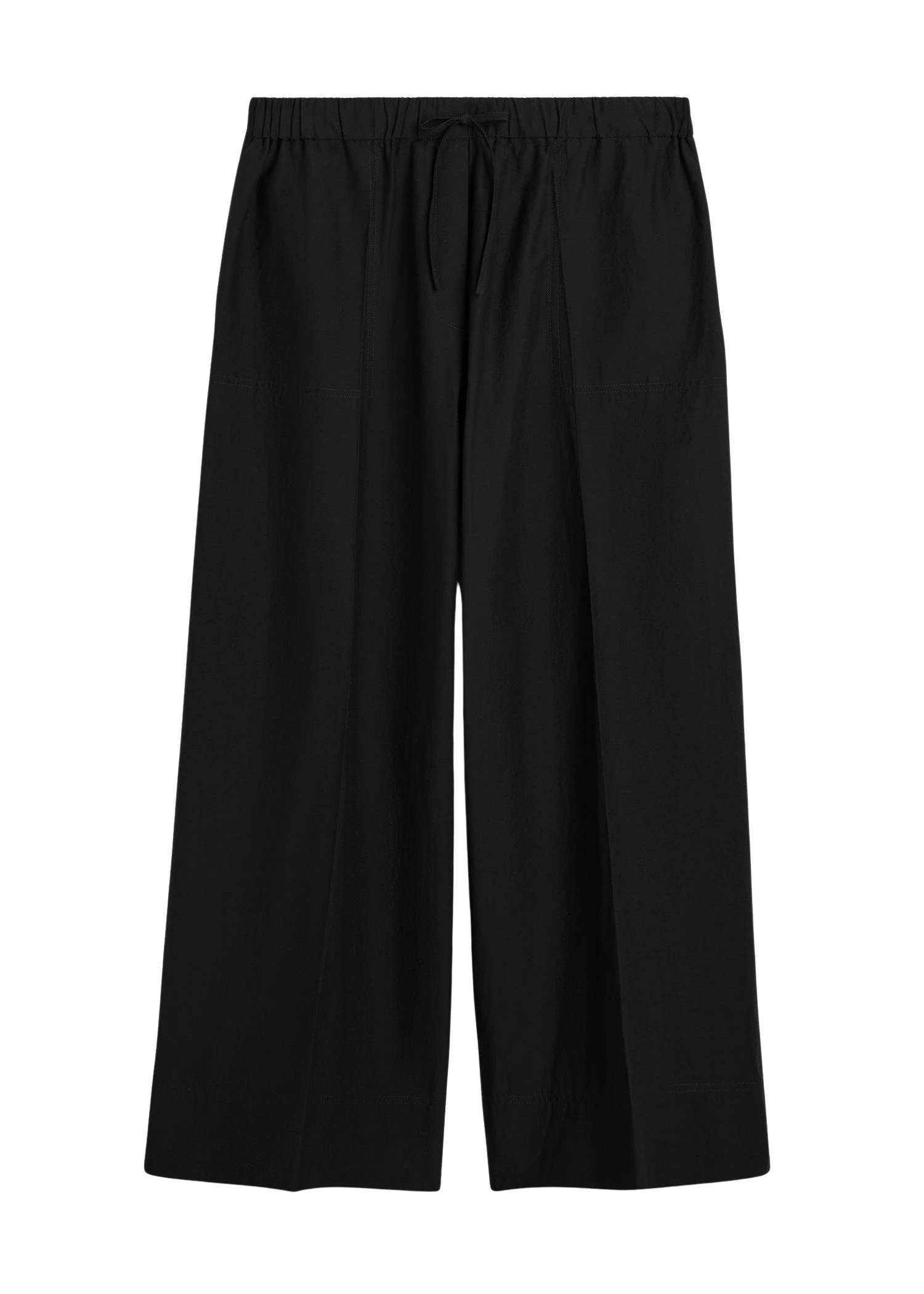 Toteme-Wide-summer-trousers-in-Black18798_nobg Totême Wide summer trousers in Black - Pants - Scandinavian Minimalist Luxury at Luxury Shoes