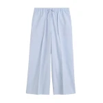 Totême Wide summer trousers in Sky - Pants - Scandinavian Minimalist Luxury at Luxury Shoes 