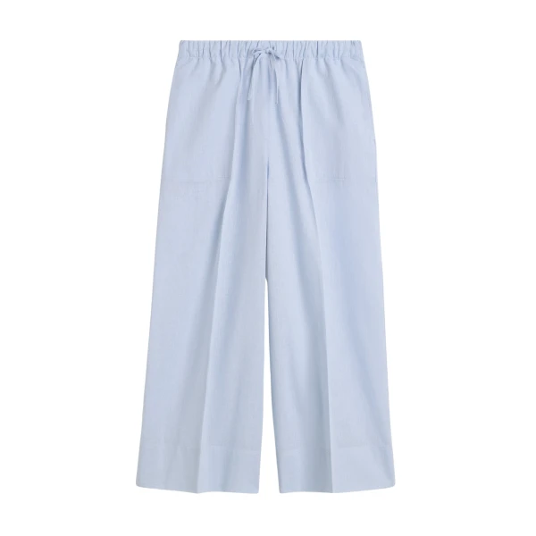 Totême Wide summer trousers in Sky - Pants - Scandinavian Minimalist Luxury at Luxury Shoes 