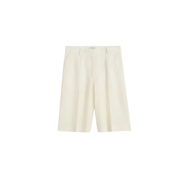 Totême Wide tailored shorts in Ecru - Shorts - Scandinavian Minimalist Luxury at Luxury Shoes 
