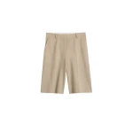 Totême Wide tailored shorts in Overcast beige - Shorts - Scandinavian Minimalist Luxury at Luxury Shoes 