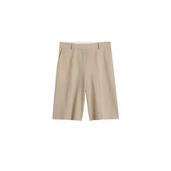 Totême Wide tailored shorts in Overcast beige - Shorts - Scandinavian Minimalist Luxury at Luxury Shoes 