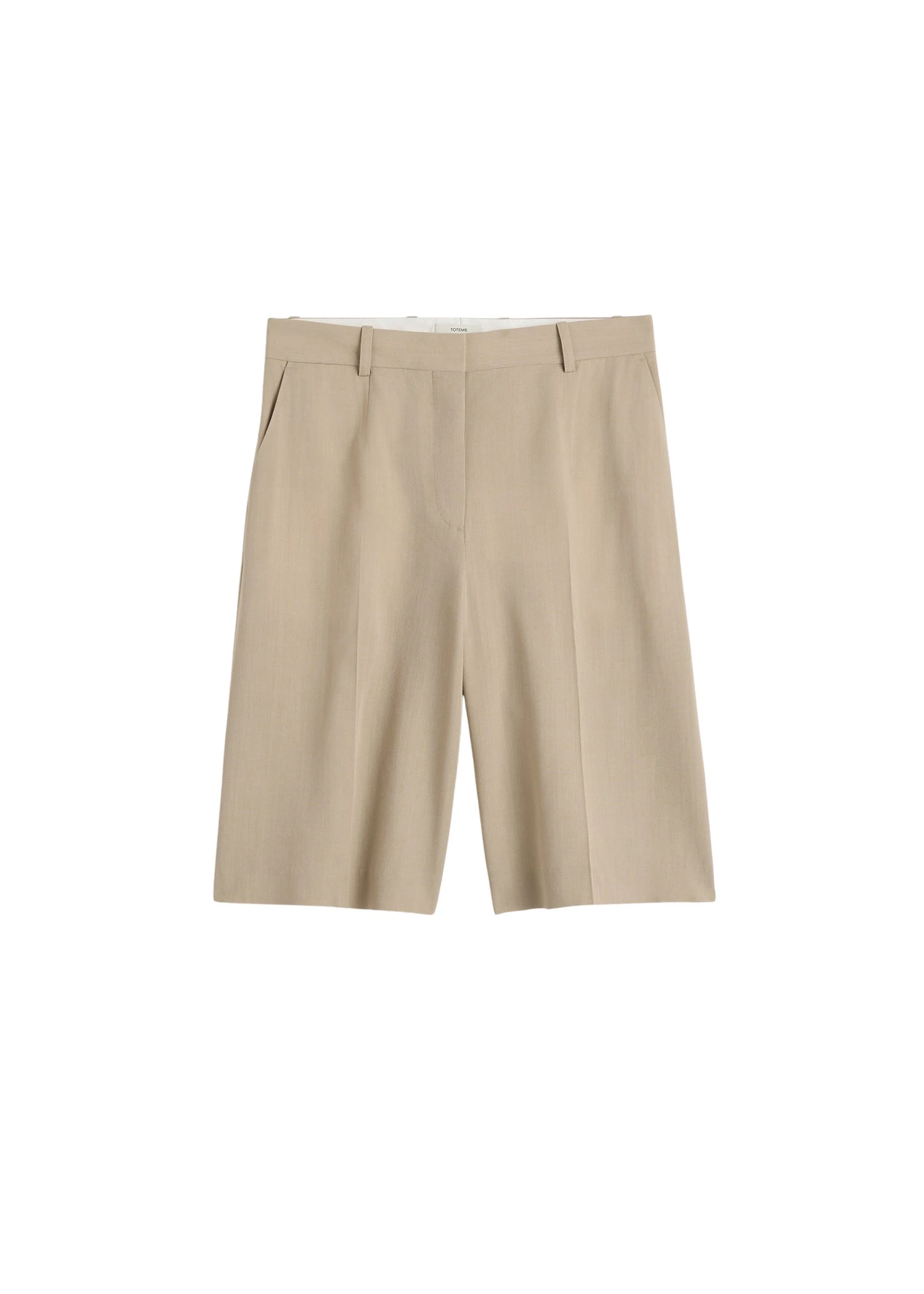Toteme-Wide-tailored-shorts-in-Overcast-beige11228_nobg Totême Wide tailored shorts in Overcast beige - Shorts - Scandinavian Minimalist Luxury at Luxury Shoes