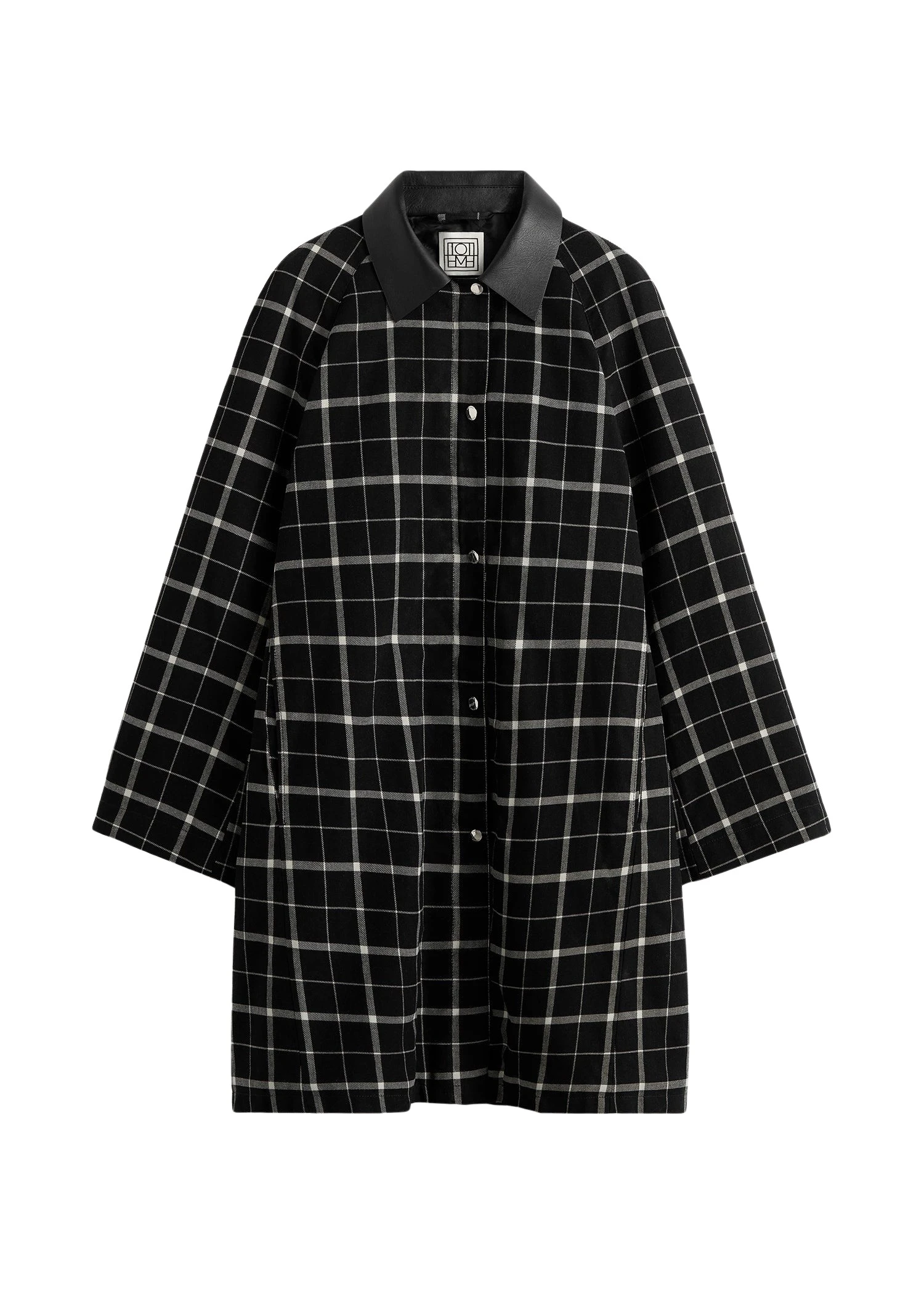 Toteme-Windowpane-country-coat-in-Black-White33425_nobg Totême Windowpane country coat in Black / White - Coats - Scandinavian Minimalist Luxury at Luxury Shoes