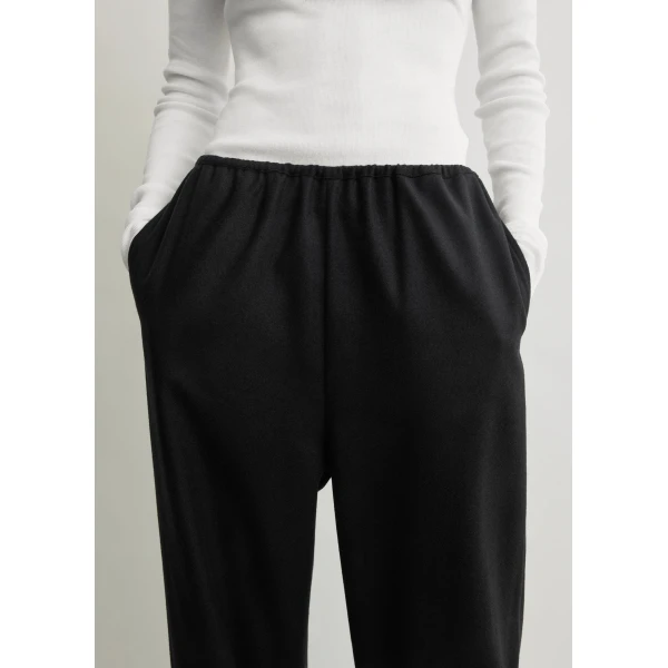 Totême Winter pj bottoms in Black - Pants - Scandinavian Minimalist Luxury at Luxury Shoes 