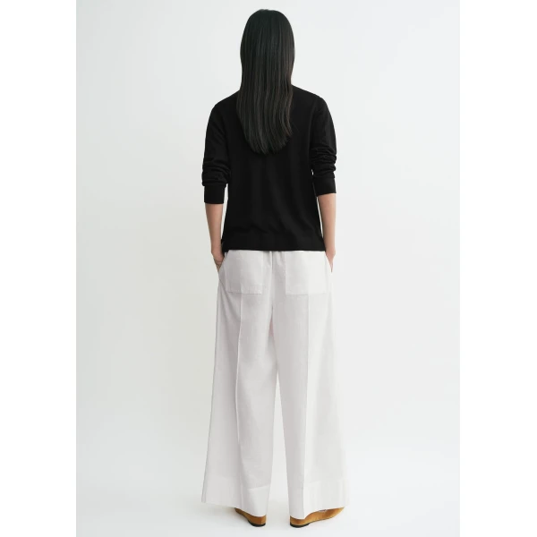Totême Wool silk knit in Black - Knitwear - Scandinavian Minimalist Luxury at Luxury Shoes 