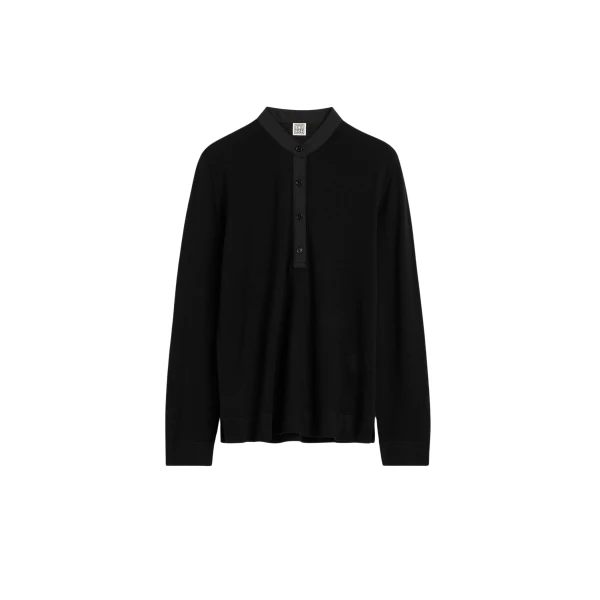 Totême Wool silk knit in Black - Knitwear - Scandinavian Minimalist Luxury at Luxury Shoes 