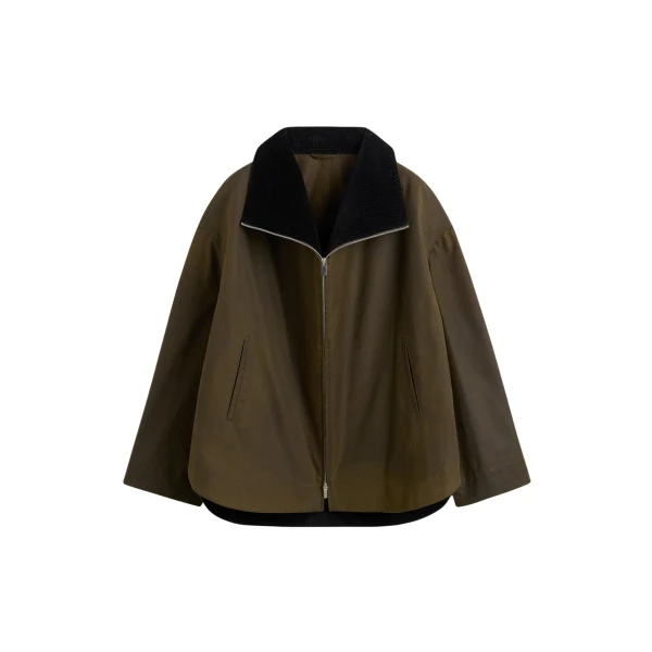 Totême Zipped country jacket in Bark - Jackets - Scandinavian Minimalist Luxury at Luxury Shoes 