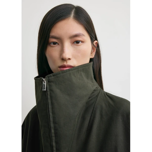 Totême Zipped country jacket in Forest - Jackets - Scandinavian Minimalist Luxury at Luxury Shoes 