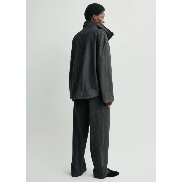 Totême Zipped country jacket in Washed black - Jackets - Scandinavian Minimalist Luxury at Luxury Shoes 